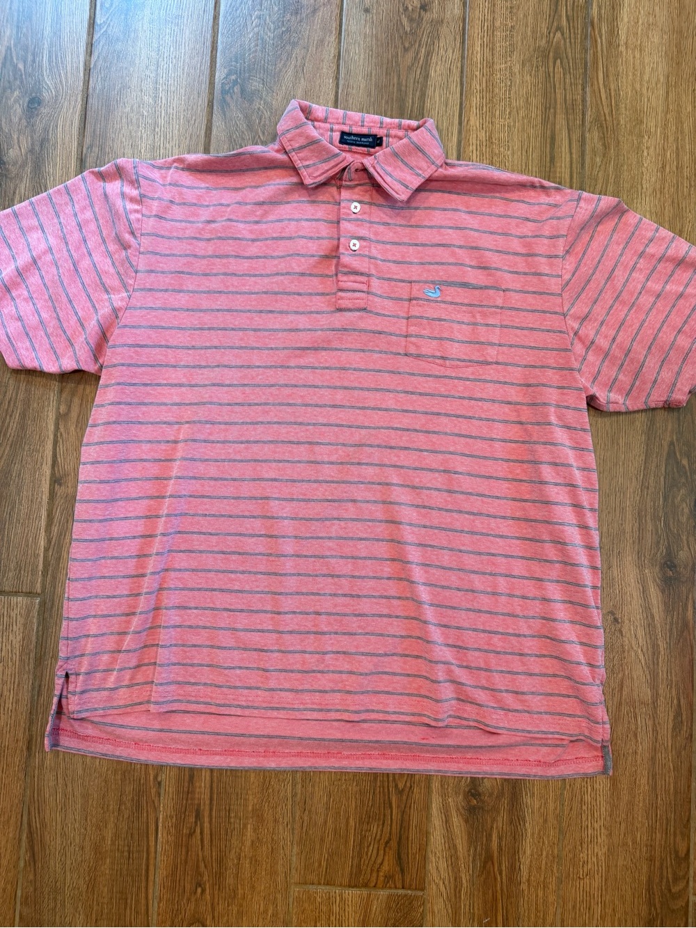 Southern marsh Men's Pink Striped Polo Shirt /XL